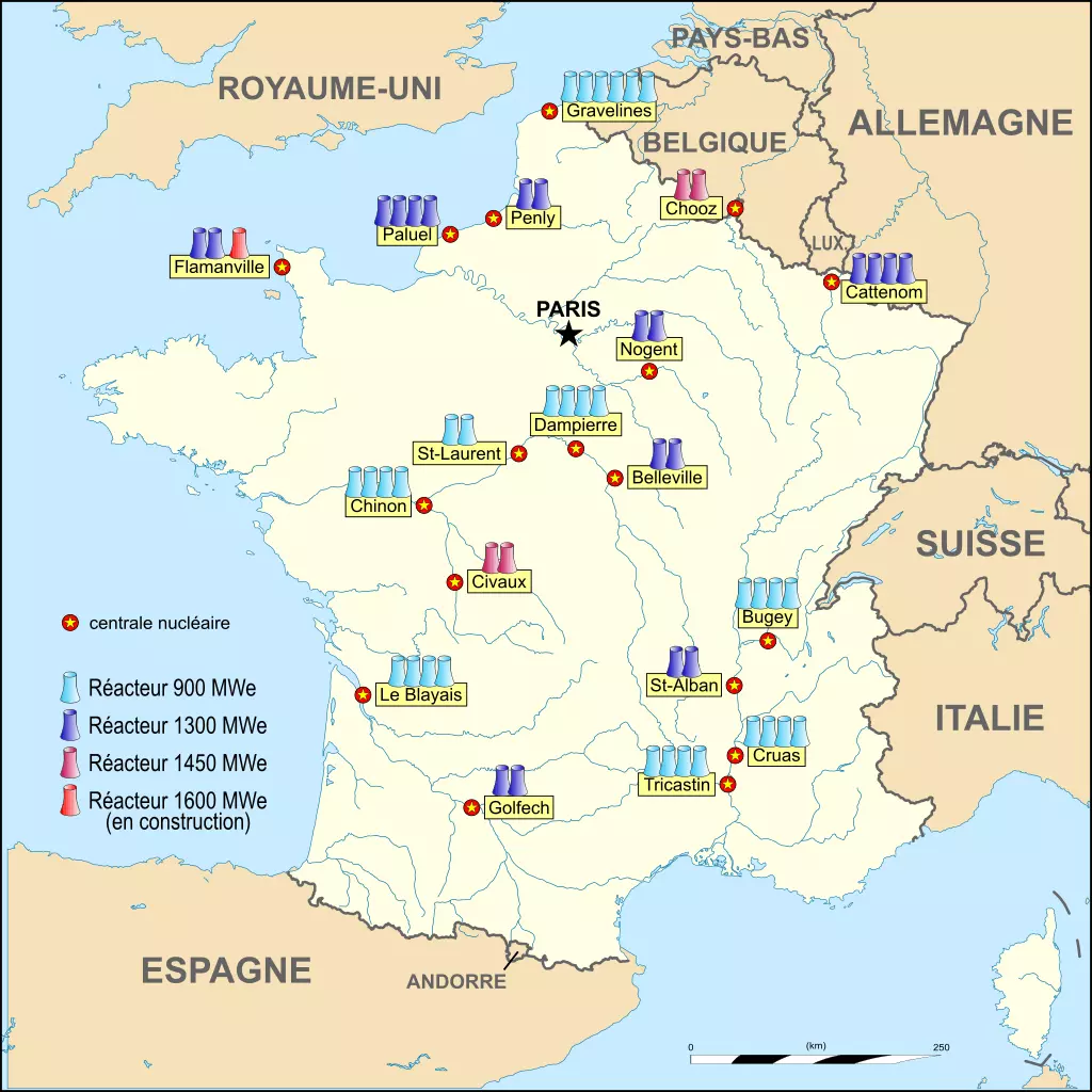 Quatre réacteurs nucléaires à l'arrêt en France, la production électrique en baisse pour l'hiver